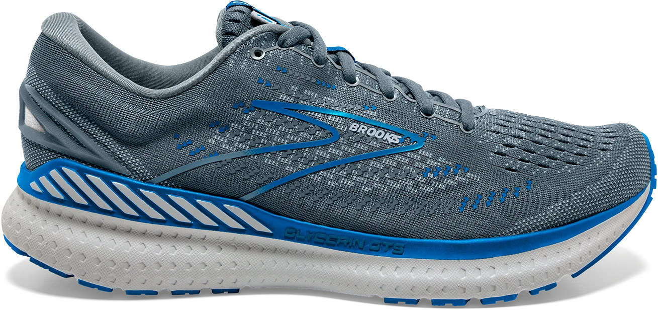 BROOKS Men's Glycerin GTS 19 (095 - Quarry/Grey/Dark Blue) 3 BROOKS Men's Glycerin GTS 19 (095 - Quarry/Grey/Dark Blue)