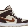 Wmns Air Jordan 1 Mid SE 'Cream Dark Chocolate' -Chic Shoe Store 1 11