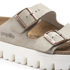 Arizona Platform Suede Leather Taupe -Chic Shoe Store 1018135 detail 1