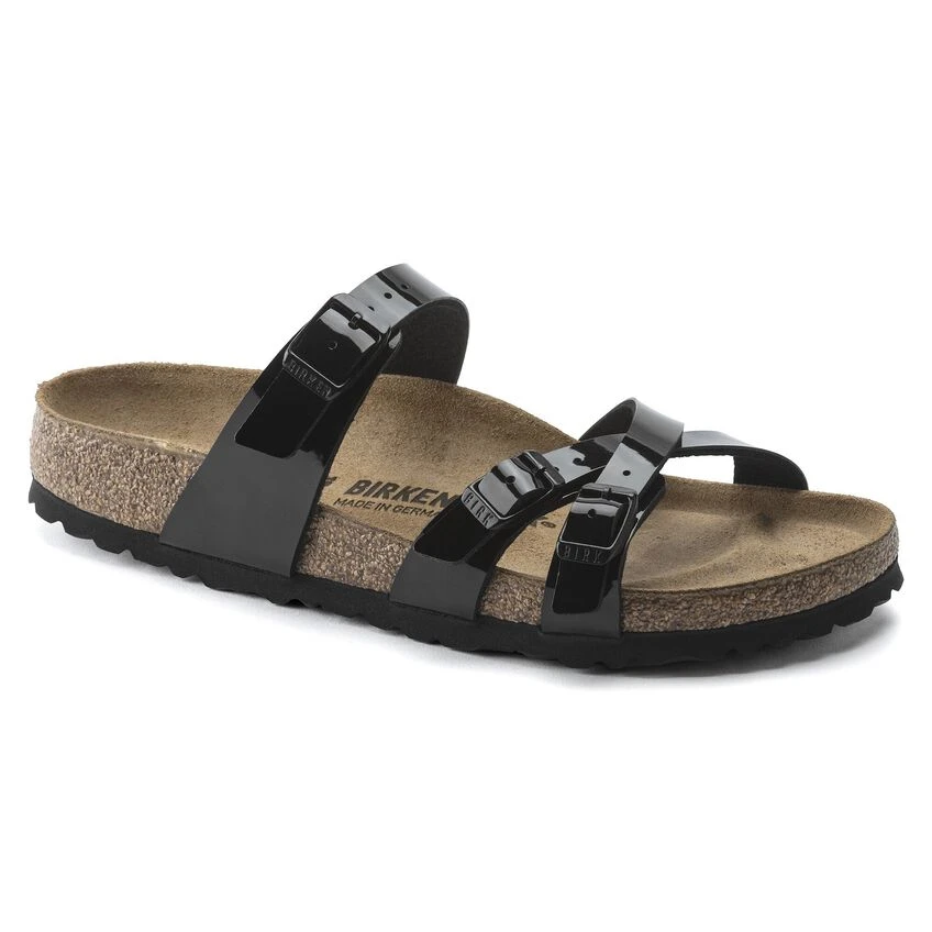 Birkenstock Franca Birko-Flor Patent Patent Black 3 Birkenstock Franca Birko-Flor Patent Patent Black