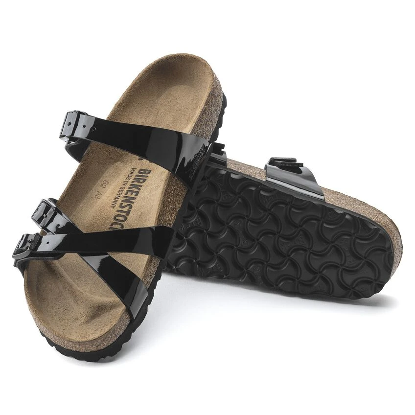 Birkenstock Franca Birko-Flor Patent Patent Black 7 Birkenstock Franca Birko-Flor Patent Patent Black - Image 5