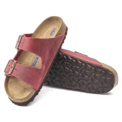 Birkenstock Arizona Oiled Leather Fire Red -Chic Shoe Store 1020730 sole