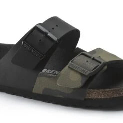 Birkenstock Arizona Split Birko-Flor Black/Desert Soil Camo Green -Chic Shoe Store 1021131 detail 1