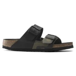 Birkenstock Arizona Split Birko-Flor Black/Desert Soil Camo Green -Chic Shoe Store 1021131 side
