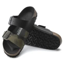 Birkenstock Arizona Split Birko-Flor Black/Desert Soil Camo Green -Chic Shoe Store 1021131 sole