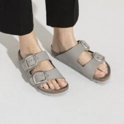 Birkenstock Arizona Big Buckle Nubuck Leather -Chic Shoe Store 1021242 f closeup f