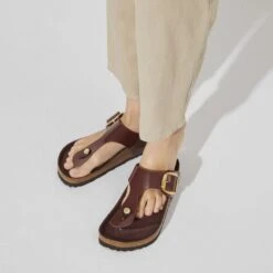 Birkenstock Gizeh Natural Leather Patent -Chic Shoe Store 1021477 detail 8