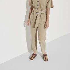 Birkenstock Gizeh Natural Leather Patent -Chic Shoe Store 1021477 f look f