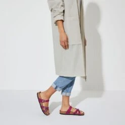 Birkenstock Franca Braid Oiled Leather Festival Fuchsia -Chic Shoe Store 1023978 f look f