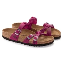 Birkenstock Franca Braid Oiled Leather Festival Fuchsia -Chic Shoe Store 1023978 pair