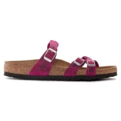 Birkenstock Franca Braid Oiled Leather Festival Fuchsia -Chic Shoe Store 1023978 side