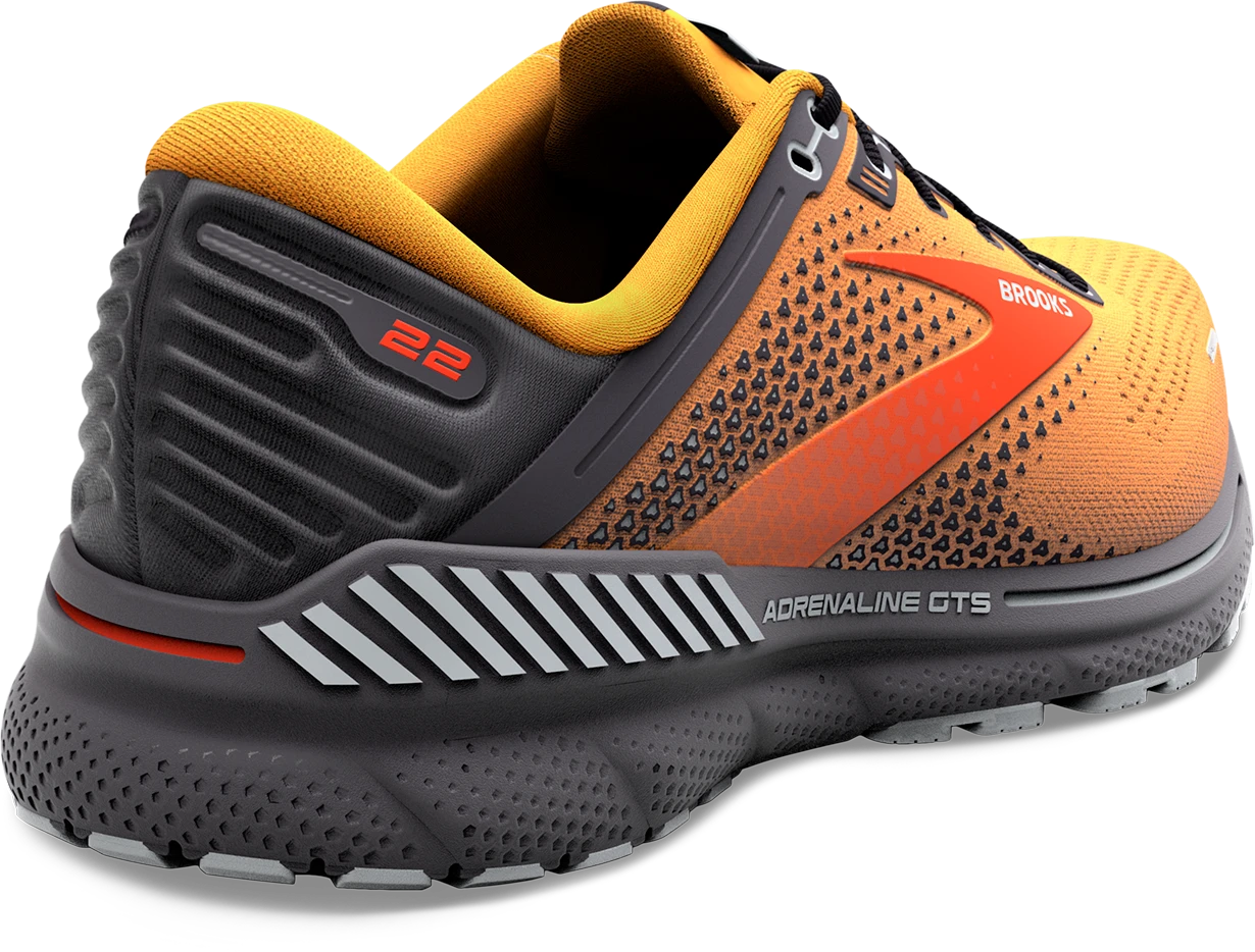 BROOKS Men’s Adrenaline GTS 22 (857 - Orange/Pearl/High Rise) 6 BROOKS Men’s Adrenaline GTS 22 (857 - Orange/Pearl/High Rise) - Image 4