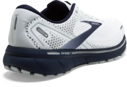 BROOKS Men's Ghost 14 (190 - White/Grey/Navy) -Chic Shoe Store 110369 190 H Ghost 14