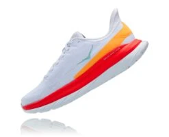 Hoka Men's Mach 4 (WFS - White/Fiesta) -Chic Shoe Store 1113528 WFS 4