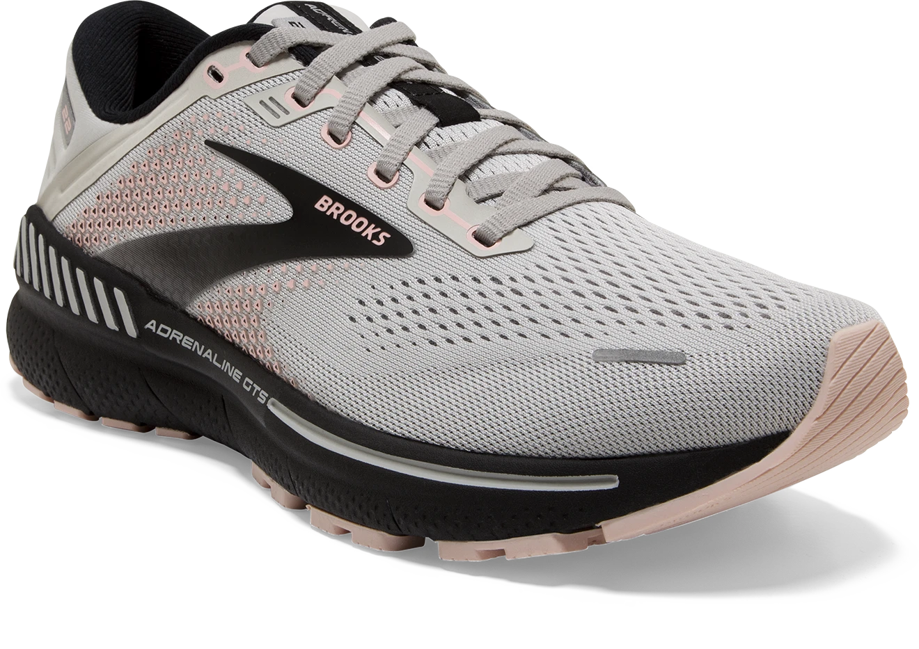 BROOKS Women's Adrenaline GTS 22 WIDE (035 - Grey/Rose/Black) 5 BROOKS Women's Adrenaline GTS 22 WIDE (035 - Grey/Rose/Black) - Image 3