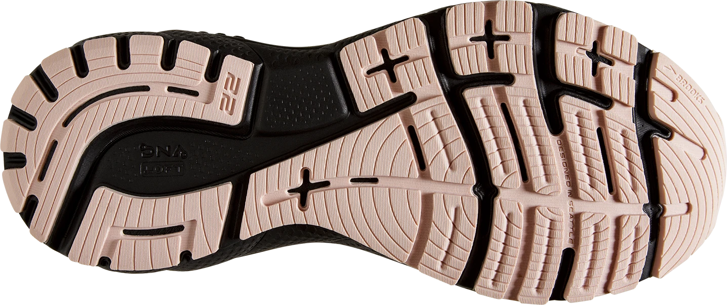 BROOKS Women's Adrenaline GTS 22 WIDE (035 - Grey/Rose/Black) 8 BROOKS Women's Adrenaline GTS 22 WIDE (035 - Grey/Rose/Black) - Image 6