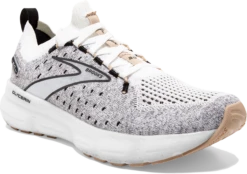 BROOKS Women's Glycerin 20 Stealthfit (163 - White/Black/Cream) -Chic Shoe Store 120372 163 A Glycerin StealthFit 20