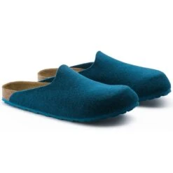 Birkenstock Amsterdam Wool Felt Petrol -Chic Shoe Store 559763 pair