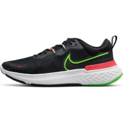 Nike Men’s React Miler 2 (006 - Black/Green Strike/Siren Red/White)