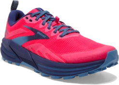 BROOKS Women's Cascadia 16 (647 - Pink/Flambe/Cobalt) -Chic Shoe Store 8B3F2770 03D3 4558 9764 304BCCAF7CE9