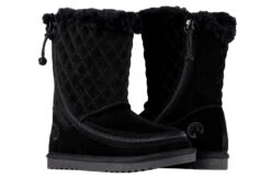 FINAL SALE - Black BILLY Cozy Quilt Lux Boots