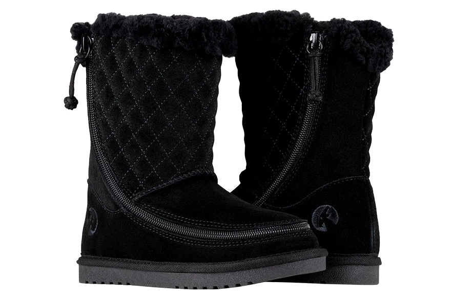 FINAL SALE - Black BILLY Cozy Quilt Lux Boots 3 FINAL SALE - Black BILLY Cozy Quilt Lux Boots