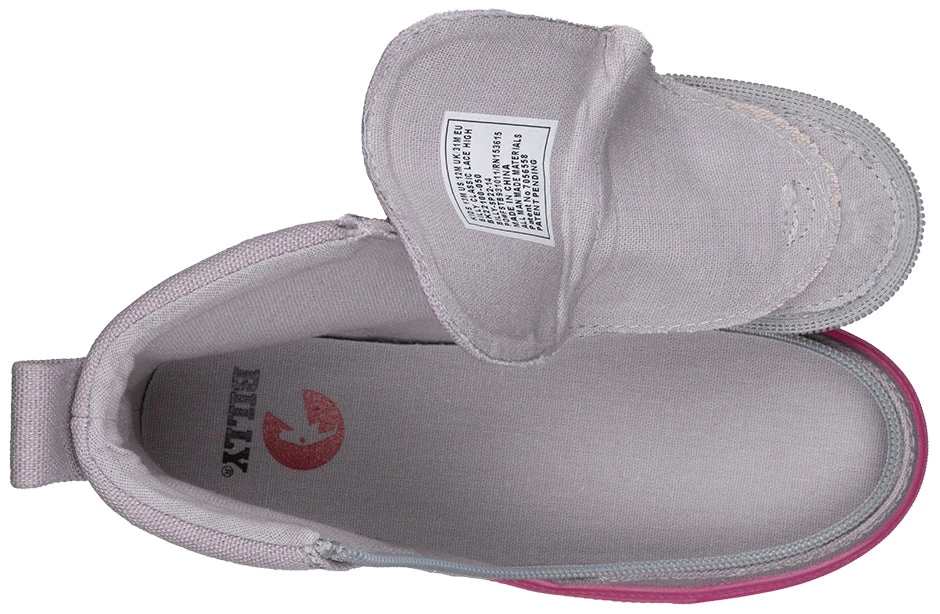 FINAL SALE - Grey/Pink BILLY Classic Lace High Tops 6 FINAL SALE - Grey/Pink BILLY Classic Lace High Tops - Image 4