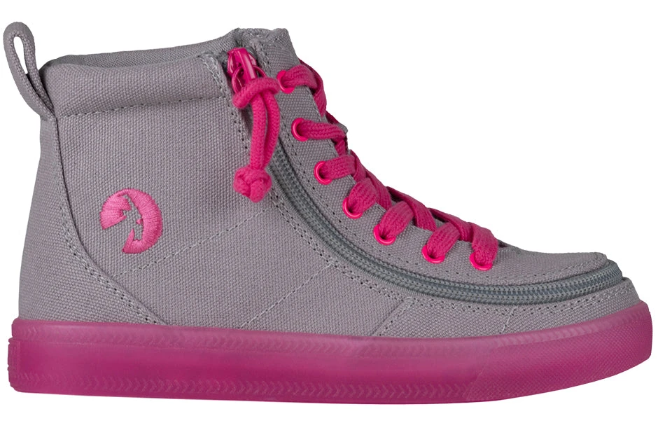 FINAL SALE - Grey/Pink BILLY Classic Lace High Tops 4 FINAL SALE - Grey/Pink BILLY Classic Lace High Tops - Image 2