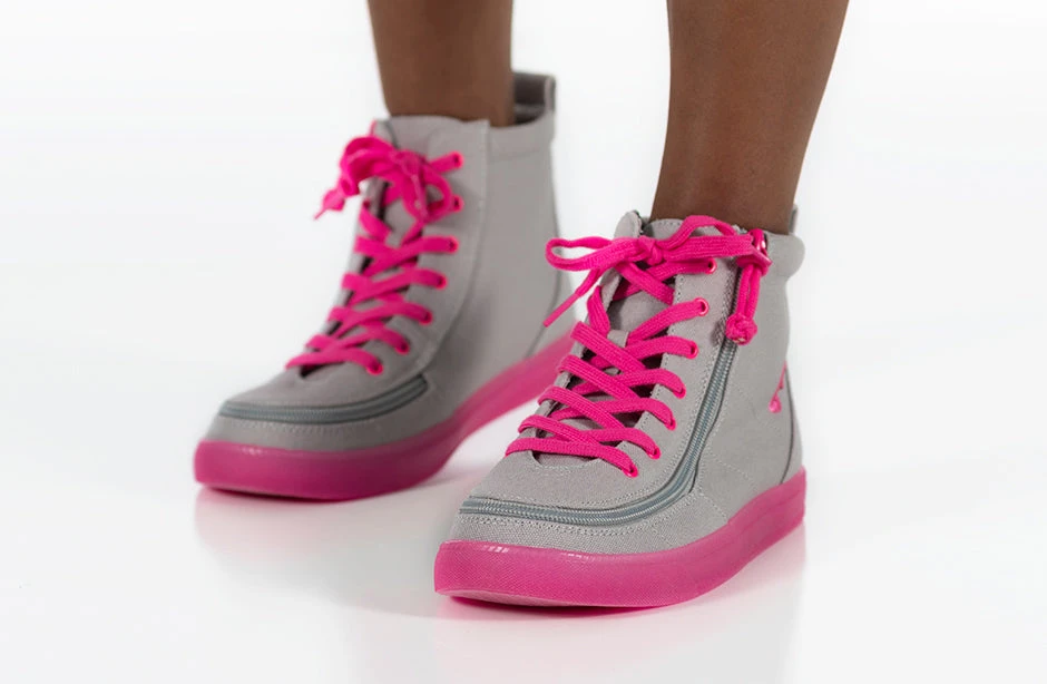 FINAL SALE - Grey/Pink BILLY Classic Lace High Tops 12 FINAL SALE - Grey/Pink BILLY Classic Lace High Tops - Image 10