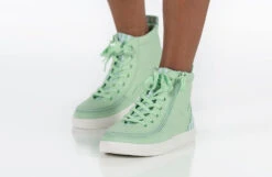 FINAL SALE - Green Gingham BILLY Classic Lace High Tops -Chic Shoe Store BK22100 330 studio standing 2 940x614 f97929a2 83f3 4b23 a97c 825a3e6c308f