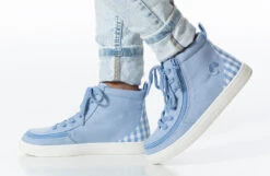 FINAL SALE - Blue Gingham BILLY Classic Lace High Tops -Chic Shoe Store BK22100 450 studio standing 1 940x614 03dcb56d 520b 4213 82ce c726ed21b04e