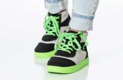 FINAL SALE - Black/Green BILLY Street Short Wrap High Tops -Chic Shoe Store BK22111 002 studio standing 2 940x614 b730aed4 b685 470c a5f6 d844789f0c78