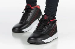FINAL SALE - Black/Red BILLY Sport Hoop Athletic Sneakers -Chic Shoe Store BK22132 003 studio standing 2 940x614 83c5d00a 1913 421b 8120 3bb0fabd71a6