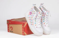 Rainbow Polka BILLY Classic Lace High Tops -Chic Shoe Store bk23100 111 onbox 2 940x614 52488793737 o