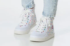 Rainbow Polka BILLY Classic Lace High Tops -Chic Shoe Store bk23100 111 studio standing 2 940x614 52633986195 o