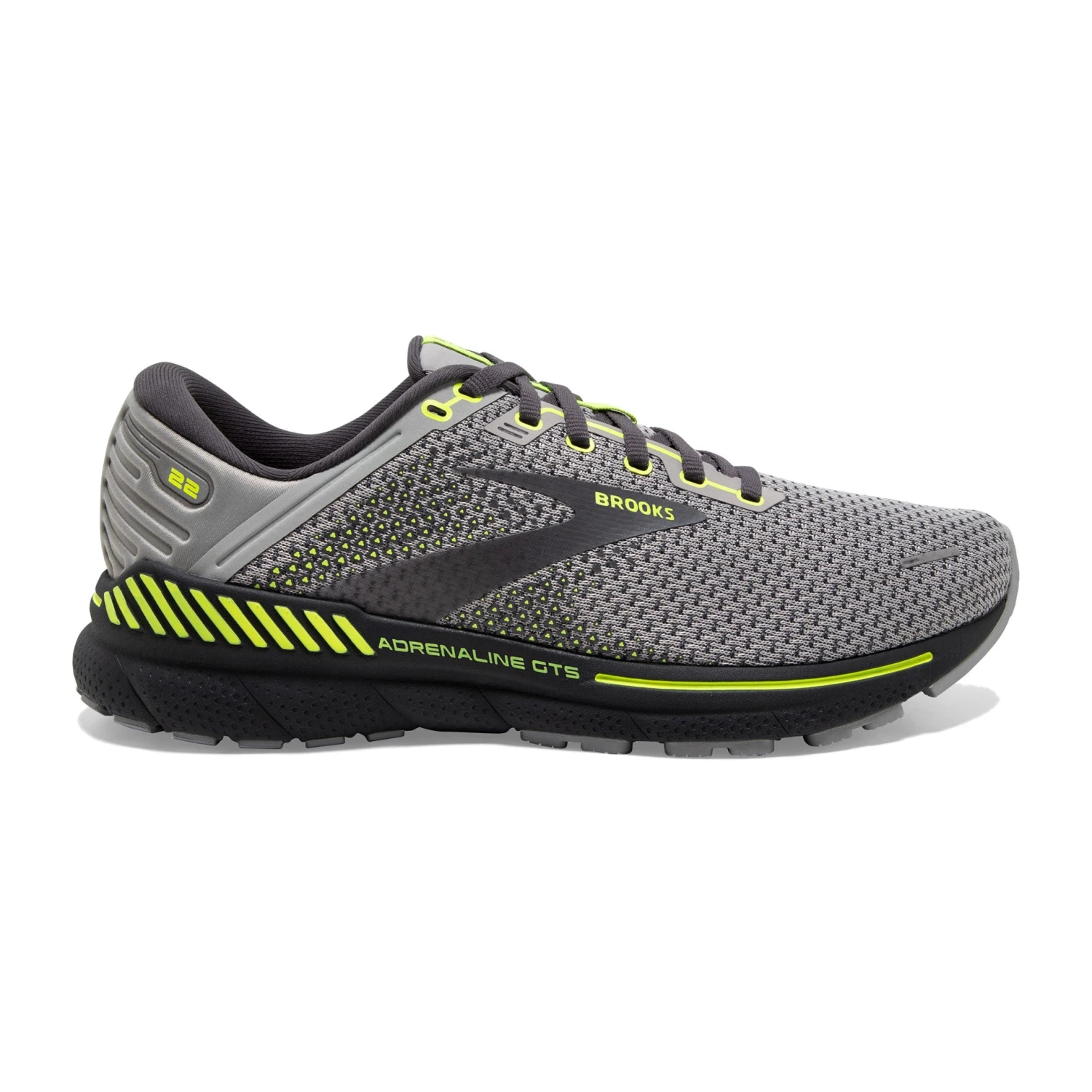 BROOKS Men's Adrenaline GTS 22 (068 -Grey/Pearl/Nightlife) 3 BROOKS Men's Adrenaline GTS 22 (068 -Grey/Pearl/Nightlife)